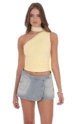 Picture of Scarf Halter Top in Yellow