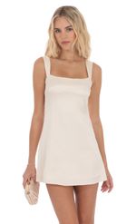 Product image for Satin Shift Dress in Light Blue