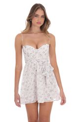 Product image for Floral Corset A-line Dress in White