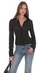 Изображение товара для Черная прозрачная рубашка