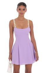 Picture of Floral Flare Dress in Blue