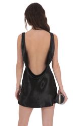 Product image for Satin Open Back Dress in Yellow