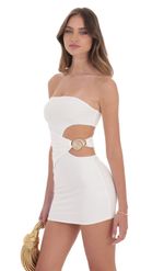 Picture of Conch Cutout Bodycon Dress in Yellow