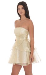 Product image for Petal Ruffle Strapless Dress in Purple