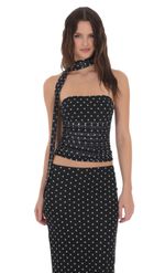 Product image for Scarf Mesh Tube Top in Cheetah Print