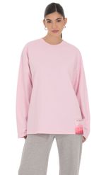 Product image for Lucy Graphic Crewneck Shirt in Pink