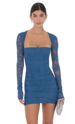 Product image for Mesh Long Sleeve Bodycon in Maroon