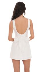 Picture of High Neck Back Bow Dress in Pink