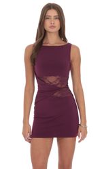 Product image for Lace Cutout Bodycon Dress in Black