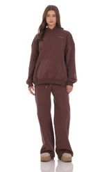 Изображение товара для Прямые флисовые брюки коричневого цвета