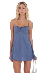 Product image for Jacquard Floral Back Lace Dress in Burgundy