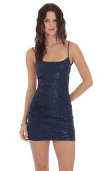 Product image for Sequin Bodycon Dress in Navy