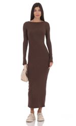 Изображение товара для Платье-макси с открытой спиной и фактурной вязкой