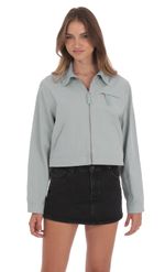 Product image for Corduroy Collar Jacket in Pink