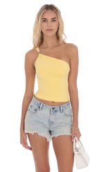 Product image for One Shoulder Embellished Top in Black