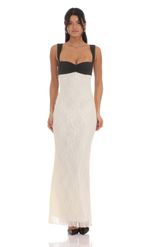 Picture of Floral Lace Maxi Dress in White