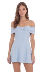 Product image for Front Bow Off Shoulder Dress in White