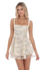 Picture of Fit and Flare Dress in Berry