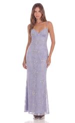 Product image for Embellished Maxi Dress in Lavender