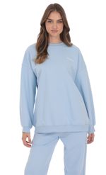 Product image for Lucy Oversized Crewneck in Blue