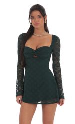 Picture of Lace Twist Cutout Dress in Cream
