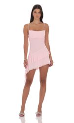 Product image for Mesh Tassel Dress in Pink
