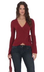 Изображение товара для Топ с кружевной отделкой