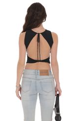 Product image for Open Back Twist Top in White