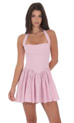 Product image for Halter A-line Dress in Yellow