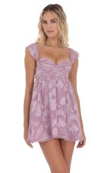 Product image for Lace Babydoll Dress in Red