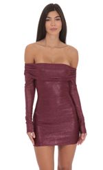 Product image for Floral Mesh Off Shoulder Dress in White