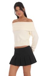 Product image for Pleated Mini Skirt in Navy