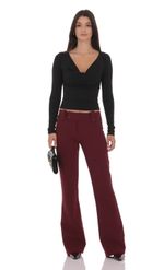 Product image for Low Rise Boot Cut Pants in Black