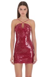 Product image for Scarlet Sequin Mini Dress in Gold