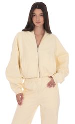 Product image for Cropped Cinch Waist Hoodie in Olive Green