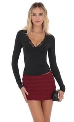 Изображение товара для Кружевной топ с V-образным вырезом