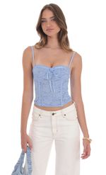 Picture of Bow Lace Bustier in Blue