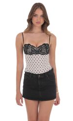 Picture of Lace Bust Top in Yellow