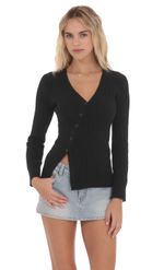 Изображение товара для Трикотажный асимметричный кардиган в оттенке айвори