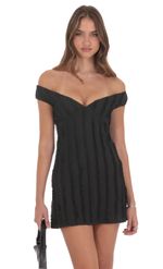 Product image for Off Shoulder Lace Dress in Black
