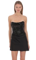 Product image for Virelia Corset Mini Dress in Black