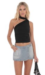 Picture of Denim Wrap Skort in Faded Blue