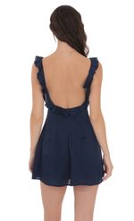 Product image for Ruffle V-Neck Dress in Black