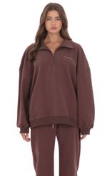 Изображение товара для Джемпер на молнии в коричневом цвете