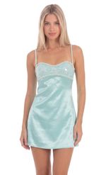 Product image for Sequin Sweetheart Mini Dress in Mint