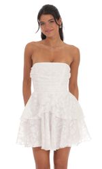Product image for Corset Strapless Ruffle Dress in Lilac