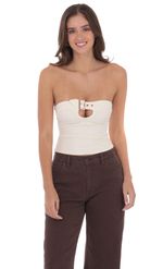 Product image for Keyhole Buckle Top in Black