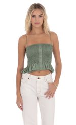 Product image for Smocked Button Top in Yellow