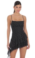 Product image for Tie Dye Mesh Tassel Dress in Blue