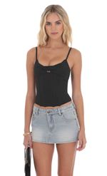 Product image for Mesh Twist Corset Top in Mauve